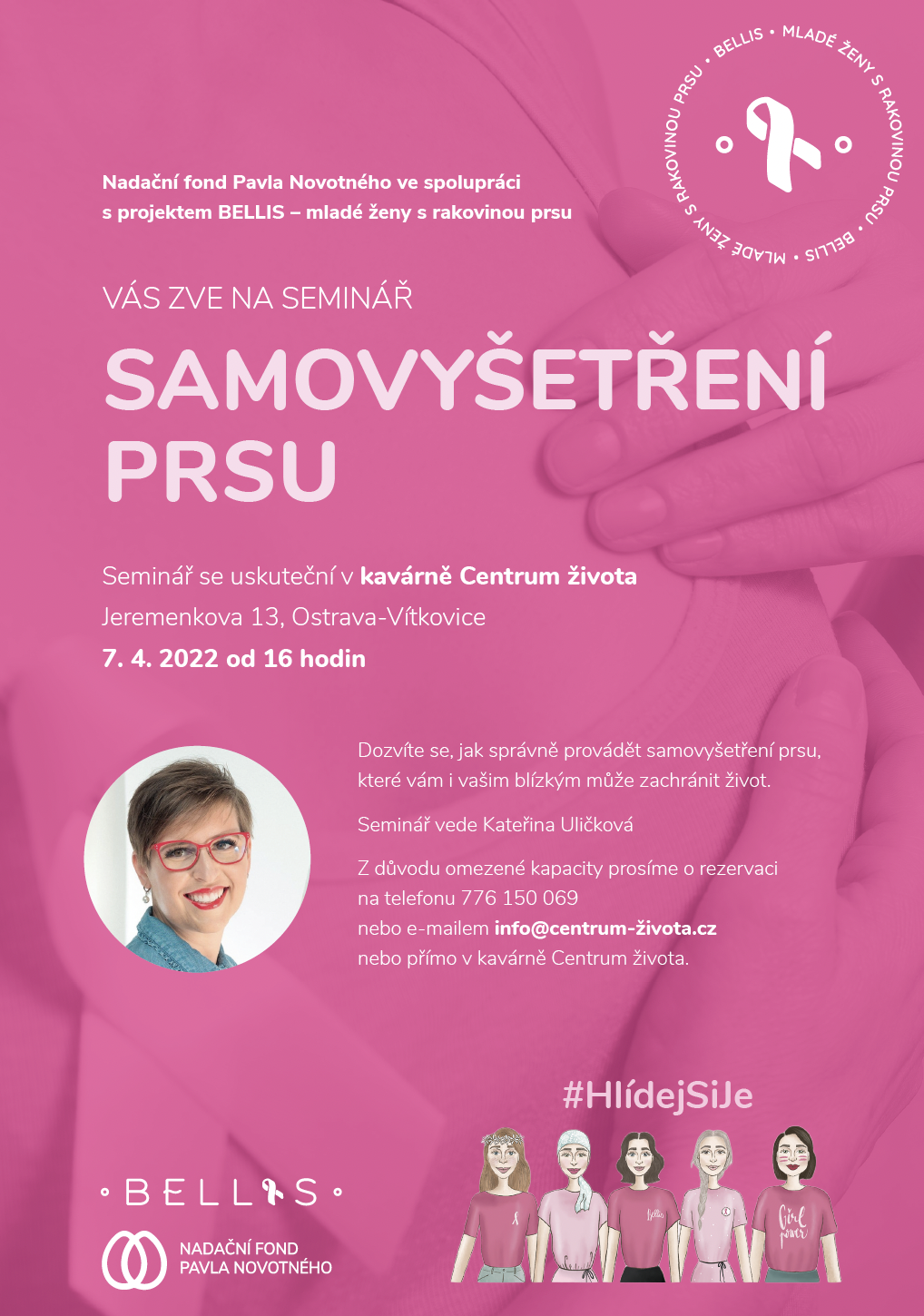 Pozvánka na seminář samovyšetření (.)(.) v Ostravě – 7. dubna