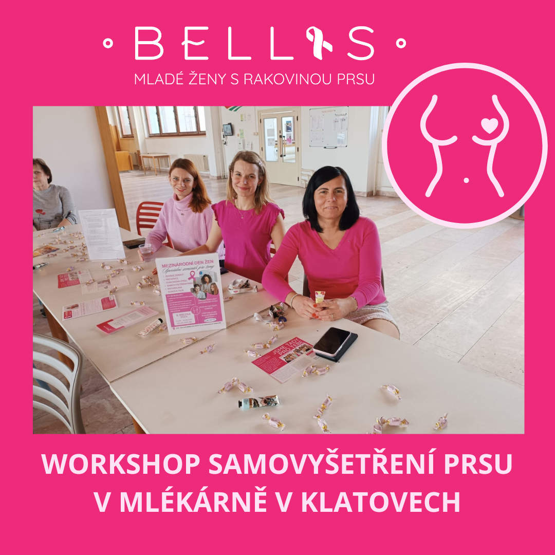 Workshop samovyšetření prsu na Den žen 8. března v Mlékárně v Klatovech