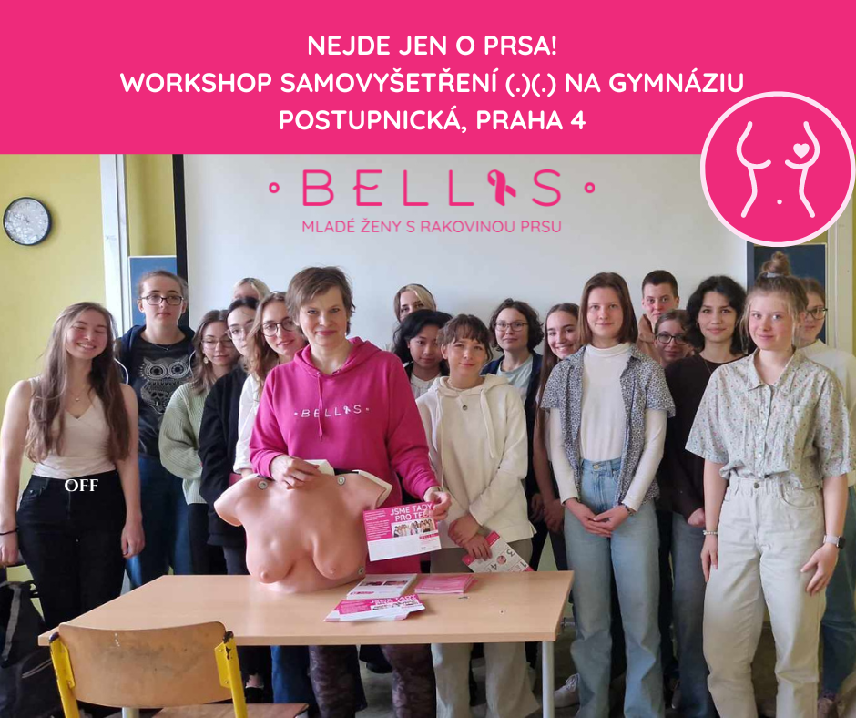 Nejde jen o prsa workshop samovyšetření prsu na Gymnáziu Postupnická v Praze 4