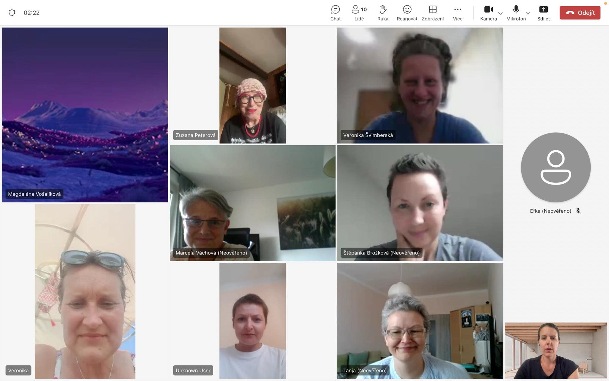 Červencové setkání terapeutické skupiny Bellis