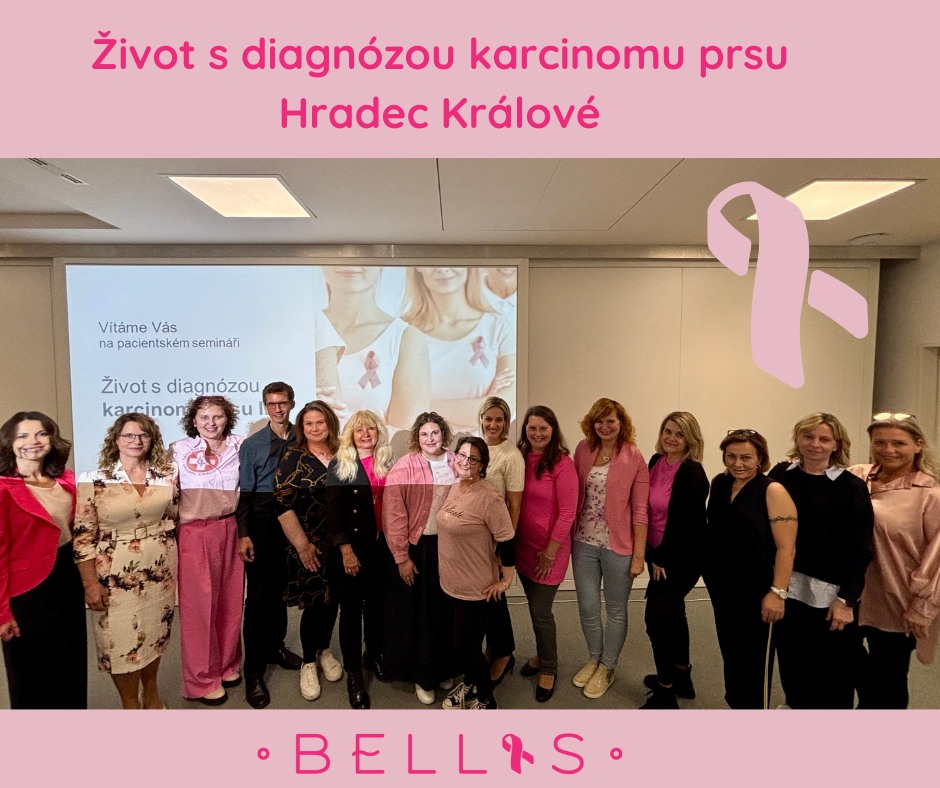 Bellis přednáška na pacientském semináři v Hradci Králové s názvem “Život s diagnózou karcinomu prsu”