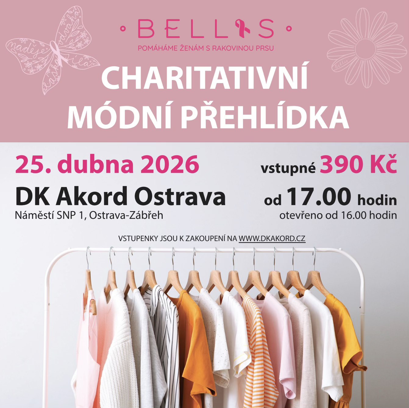 Vstupenky na Charitativní módní přehlídku v&nbsp;Ostravě jsou spuštěny